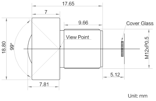 Board Lenses | MVL-HF0328-05S 1/1.8'' 3.37mm F2.8 M12 Mount Lens