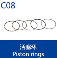 Small 4 Stroke Engine Spare Parts For Honda Model Replacement GX160 Piston rings for generator