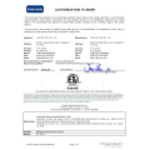 ETL certificate for hedge trimmer