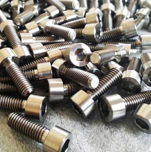 High hardness gr5 titanium bolts with precision handling  in stock for sale