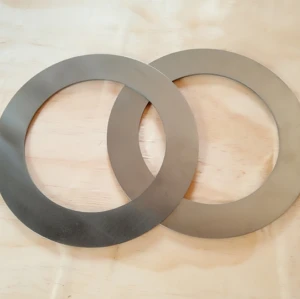 Machined titanium washer with square shape for fixed equipment