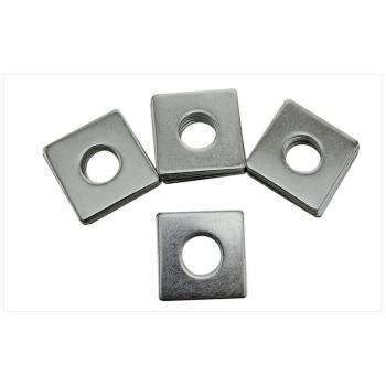Machined titanium washer with square shape for fixed equipment
