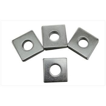 Machined titanium washer with square shape for fixed equipment