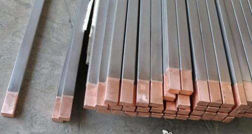 Three layers titanium clad copper rod for metal anode electrolyzer making