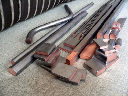 Three layers titanium clad copper rod for metal anode electrolyzer making