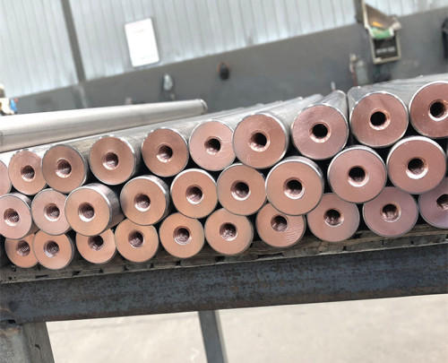 Three layers titanium clad copper rod for metal anode electrolyzer making