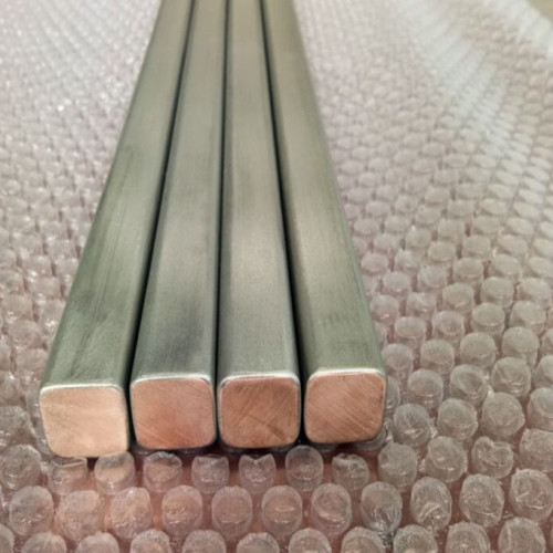 Three layers titanium clad copper rod for metal anode electrolyzer making