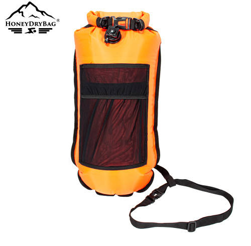 Portable Double Air Bags PVC Swim Buoy with Dry Bag and Mesh Pocket