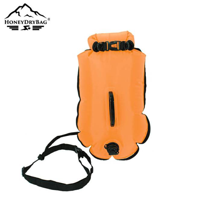 Portable Dual Air Chamber Swim Buoy Dry Bag with Removable Backpack StrapOpen Water Swim Buoys