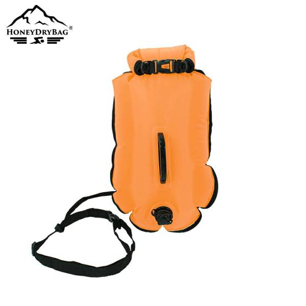 Portable Dual Air Chamber Swim Buoy Dry Bag with Removable Backpack StrapOpen Water Swim Buoys