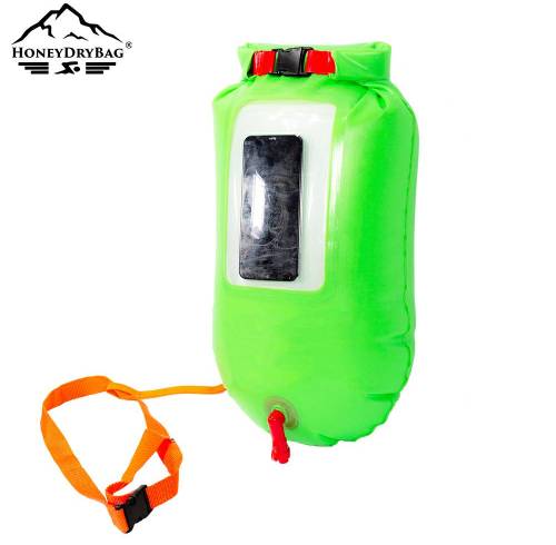 Customizable Safety PVC Swim Buoy with Clear Phone Window for Open Water Swimming