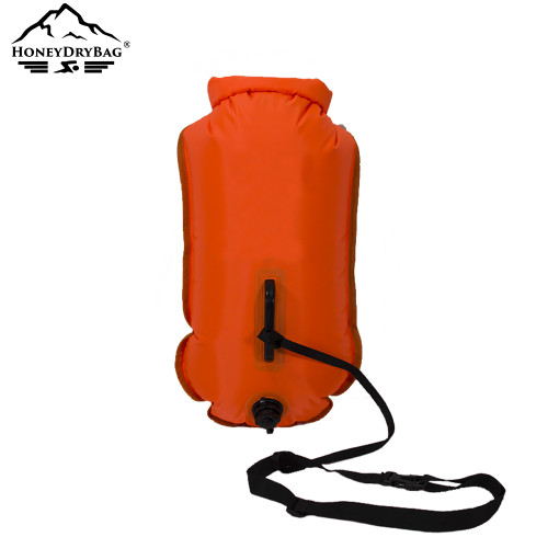 Customizable Open Water Swim Buoy with Detachable Shoulder Straps and Whistle