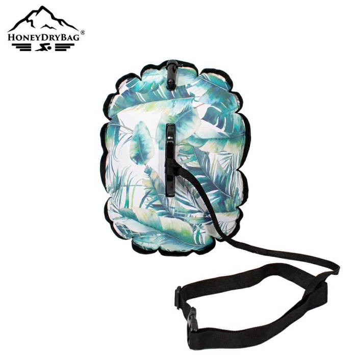 Customizable Printed Floral Pattern Nylon Open Water Swimming Buoy
