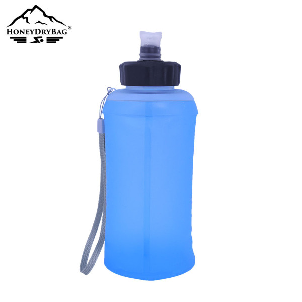 TPU Soft Flask with Tether Rope - BPA Free - Trail Running Marathon Triathlon Water Bottle - Customizable