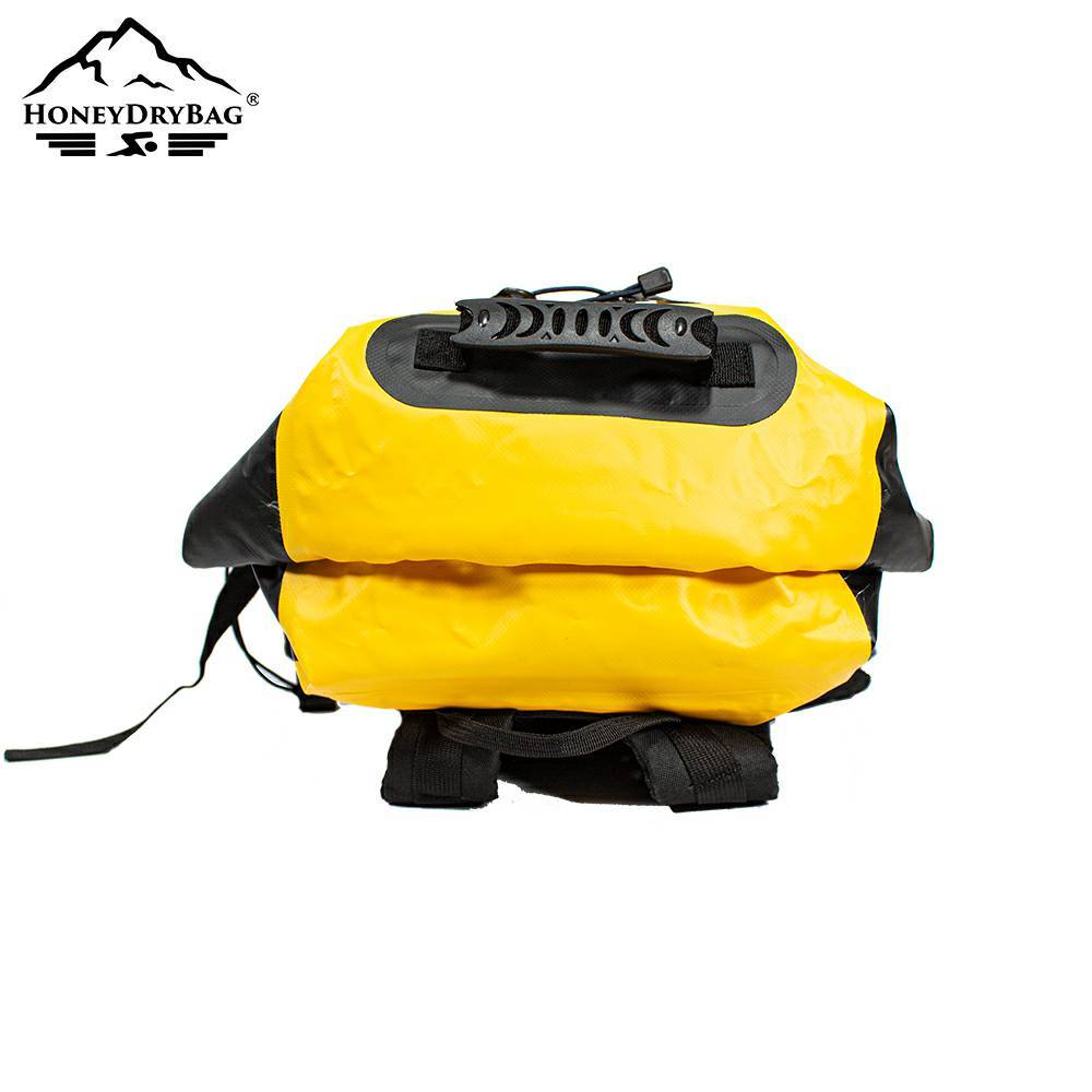 Seamless high frequency welded construction and roll-top sealing system make the backpack 100% waterproof and suitable for quick submersion.