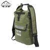Tarpaulin Roll-top Waterproof Backpack with Detachable Shoulder Strap