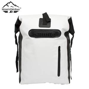 PVC Waterproof Backpack | Roll-top Waterproof Backpack with Front Zipper Pocket and Handle
