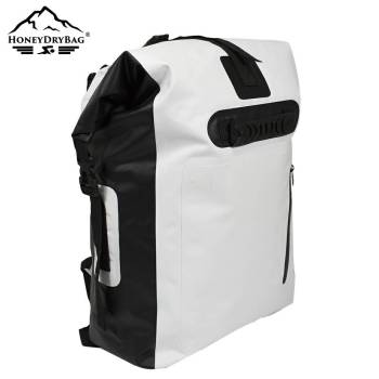 PVC Waterproof Backpack | Roll-top Waterproof Backpack with Front Zipper Pocket and Handle