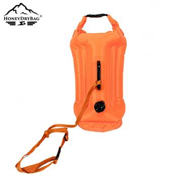 High Visibility Open Water Swim Buoy 28L, Tow Float with Dry Bag