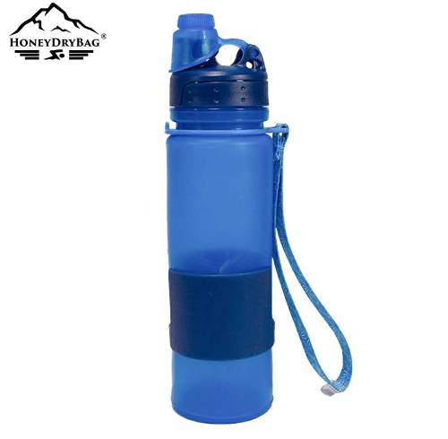 Silicone Collapsible Foldable Water Bottle with Twist Cap
