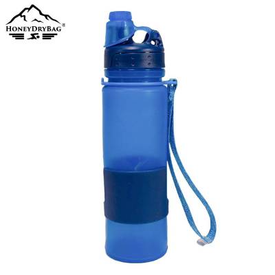 Silicone Collapsible Foldable Water Bottle with Twist Cap