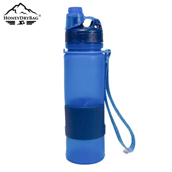 Silicone Collapsible Foldable Water Bottle with Twist Cap