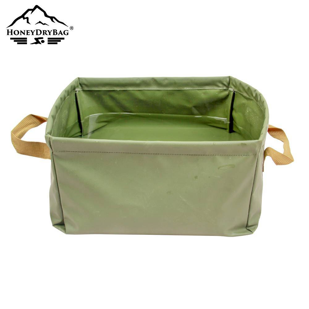 Made of waterproof PVC Tarpaulin material, this collapsible bucket is leakproof and durable.