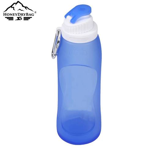 Silicone Collapsible Water Bottle with Clip and Carabiner