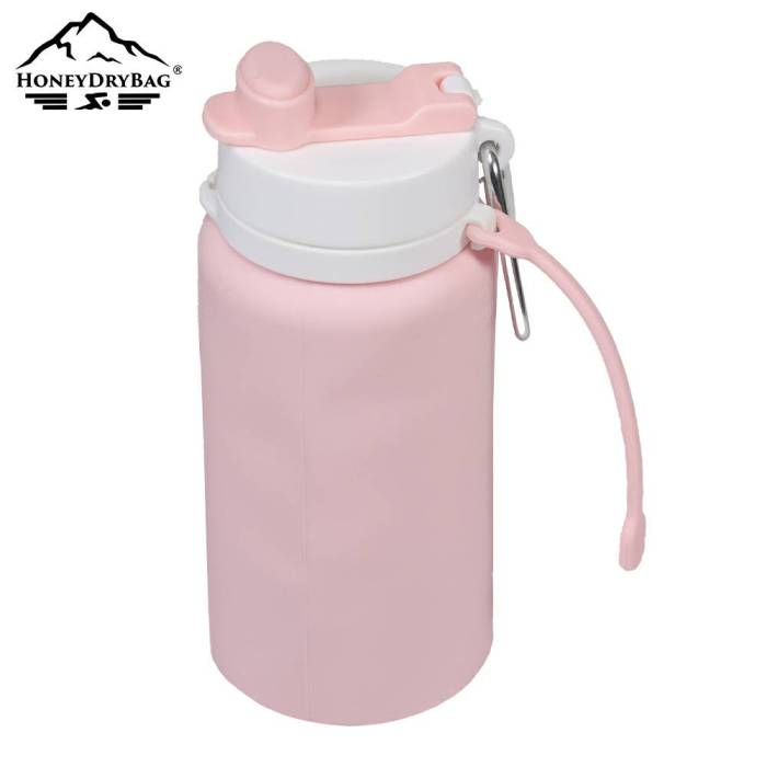 Silicone Collapsible Water Bottle with Lanyard