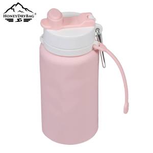 Silicone Collapsible Water Bottle with Lanyard