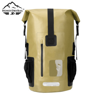 Outdoor travel waterproof backpack, front zip pocket, foldable, easy to use