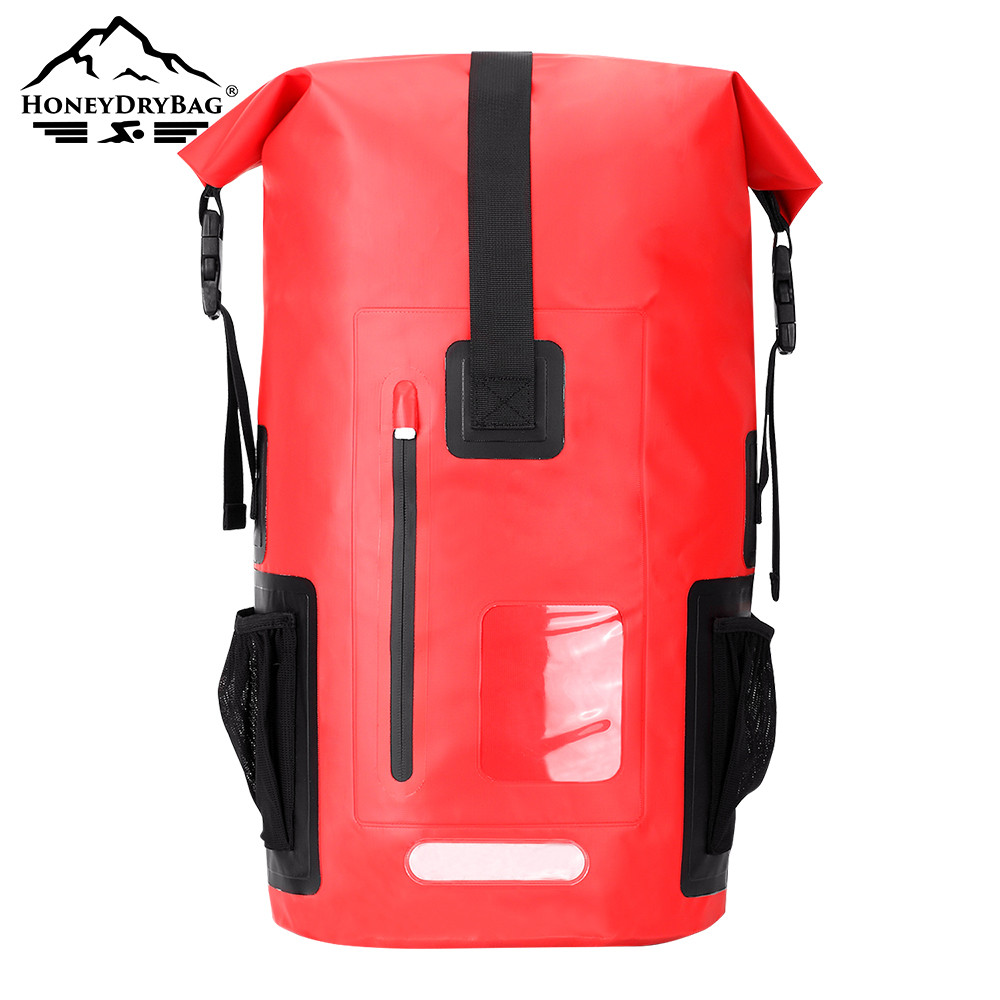 Seamless high frequency welded construction and roll-top sealing system make the backpack 100% waterproof and suitable for quick submersion.