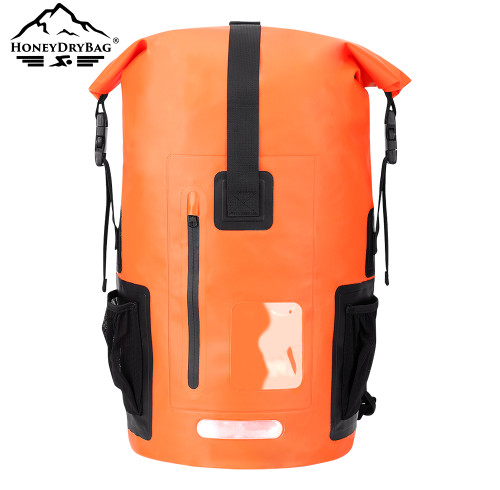 Outdoor travel waterproof backpack, front zip pocket, foldable, easy to use