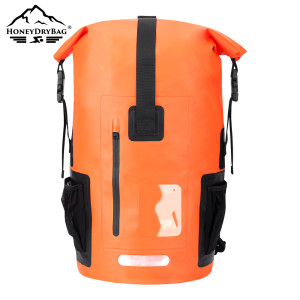 Outdoor travel waterproof backpack, front zip pocket, foldable, easy to use