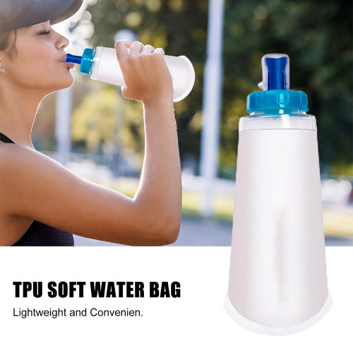 350Ml 500Ml Tpu Running Foldable Collapsible Sport Soft Flask Water Bottle
