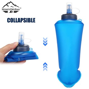 Oem/Odm TPU soft water bottle hiking camping training handheld running soft water bottle BPA free collapsible soft water flask