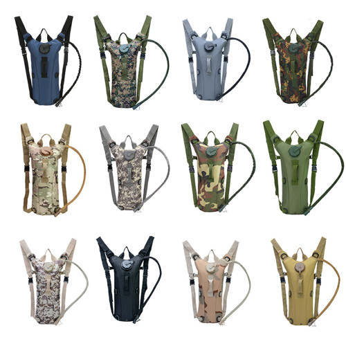 Wholesale price custom large capacity 1L 3L running and cycling camouflage tactical hydration waterproof backpack