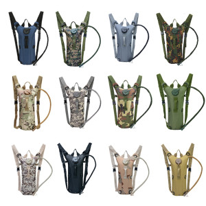 Wholesale price custom large capacity 1L 3L running and cycling camouflage tactical hydration waterproof backpack