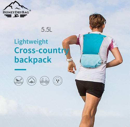 Hot selling Outdoor Sports Marathon Hiking 5.5L Lightweight Backpack Hydration Pack Multi-functional Trail Running Vest
