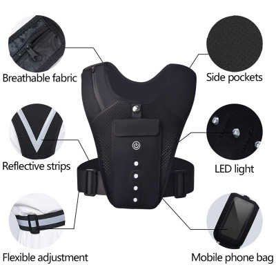 2025 Lightweight multifunctional chest gear Running vest Running backpack Men's waterproof chest bag