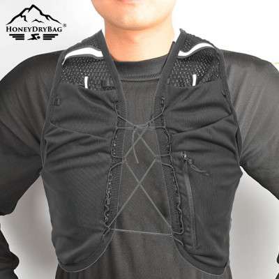 Ultralight Multifunctional Outdoor Trail Running Hydration Vest Adjustable Waistband Black TPU Water Bottle Vest