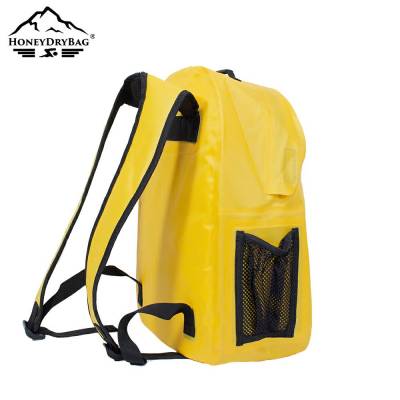 Double Buckle Two Tone Waterproof Backpack with Mesh Pockets