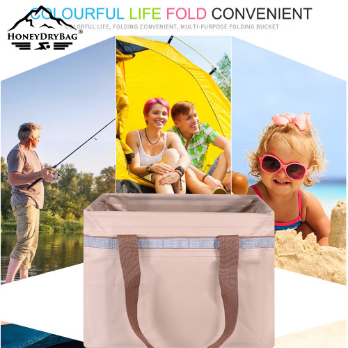 Collapsible Bucket for Camping (a handle)