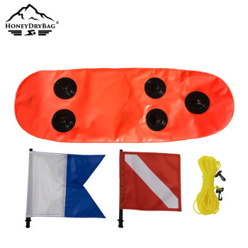 Inflatable PVC Torpedo Buoy Float Dive Flag Tow Line Safety Device Swim Diving Clothing& Accessories