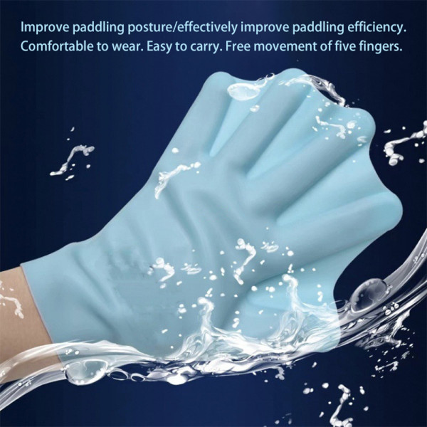 Hot Sale Swimming Gloves for Water Resistance Silicone Training Paddle Dive Glove Hand Webbed Flippers