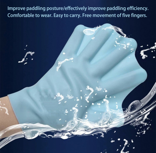 Hot Sale Swim Gloves for Water Resistance Silicone Training Paddle Dive Glove Hand Webbed Flippers