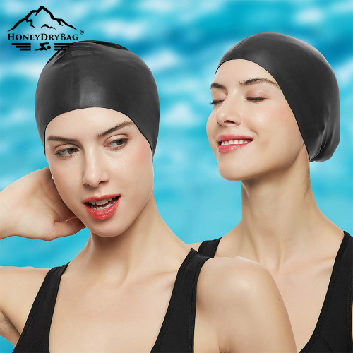 Waterproof Elastic Ear Protection Swim Cap Outdoor Water Sports Silicone Swimming Cap Manufacturer