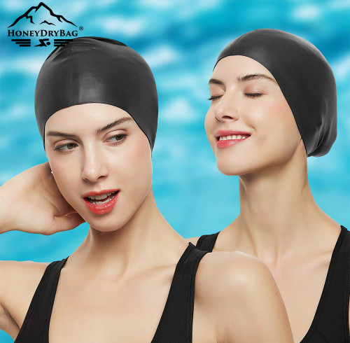 Waterproof Elastic Ear Protection Swim Cap Outdoor Water Sports Silicone Swimming Cap Manufacturer