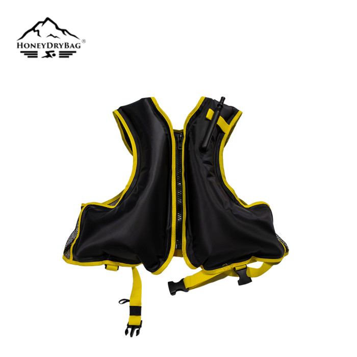 Inflatable Snorkel Vest Adult Snorkeling Jackets Free Diving Swimming Safety Load Up to 220 Ibs