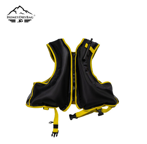 Inflatable Snorkel Vest Adult Snorkeling Jackets Free Diving Swimming Safety Load Up to 220 Ibs